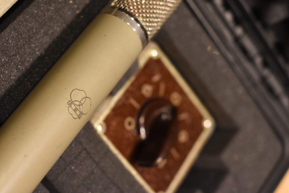 AKG C12 valve microphone in its case
