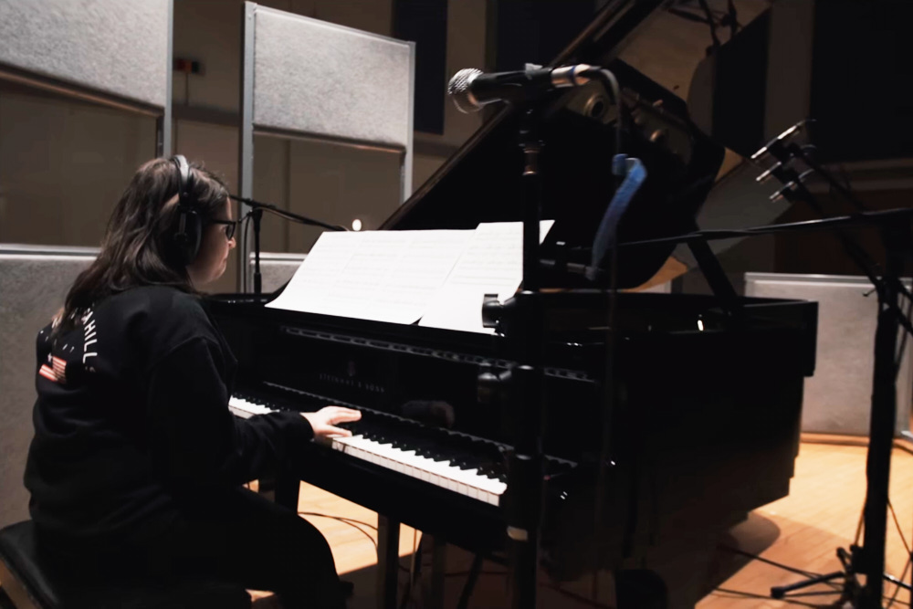 Piano recording in Studio 1